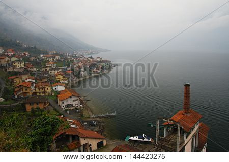 The view of Lake Como Bellagio Italy