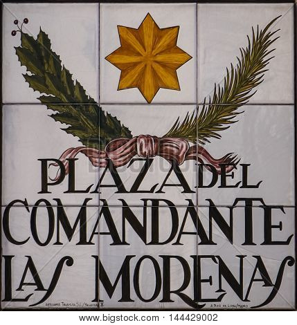 Madrid Street Sign