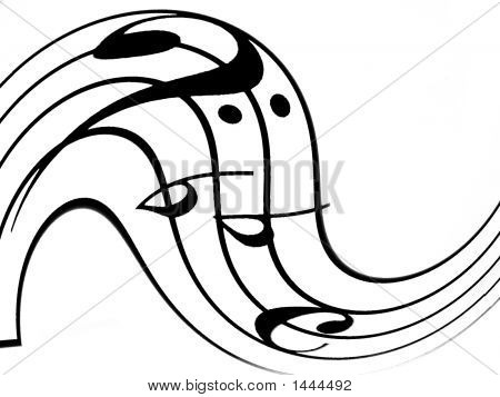Hvirvlende musik Bass Clef