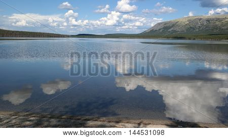 Hibiny mountains above the Arctic circle.August 12,2016.Murmansk Region,Russia