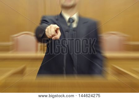 Political metaphors political rally politician at the debate politician pointing directly at viewer radial zoom filter applied.