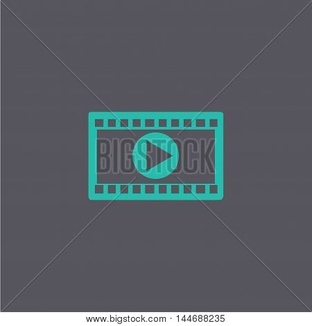 Video Icon. Flat Design Style. Vector Eps 10.