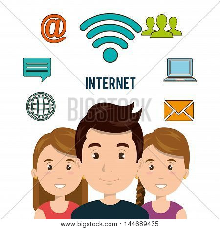 internet communication technology isolated icon vector illustration design