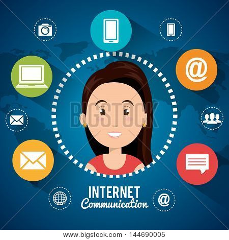 internet communication technology isolated icon vector illustration design