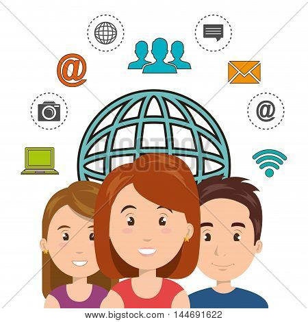 internet communication technology isolated icon vector illustration design