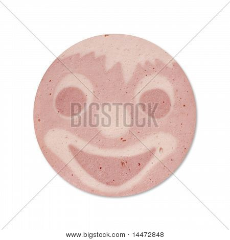 Die geschnittene Wurst ins Gesicht form