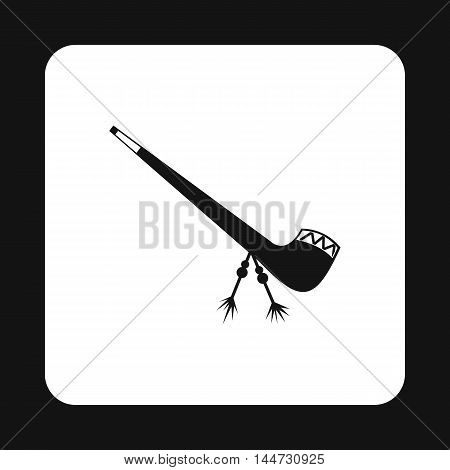 Smoking pipe icon in simple style isolated on white background. Smoke symbol