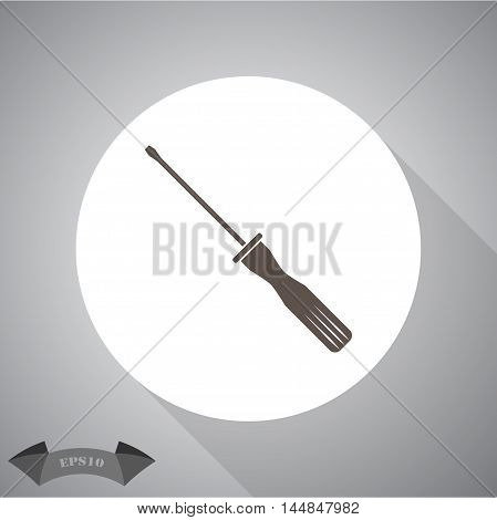 Minus the flat-blade screwdriver . vector icon for web and mobile.