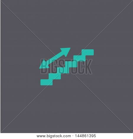 Staircase Symbol. Flat Design Style.