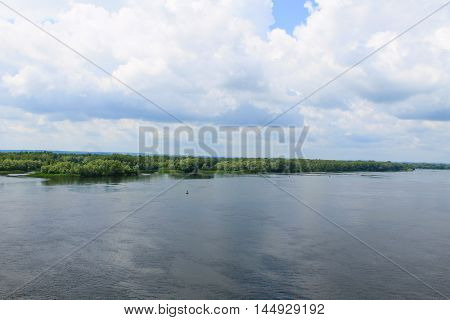 View on the river Dnieper in Ukraine