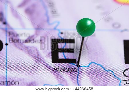 Atalaya pinned on a map of Peru