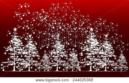 Cedar Tree Background Logo Design Template Isolated Vector