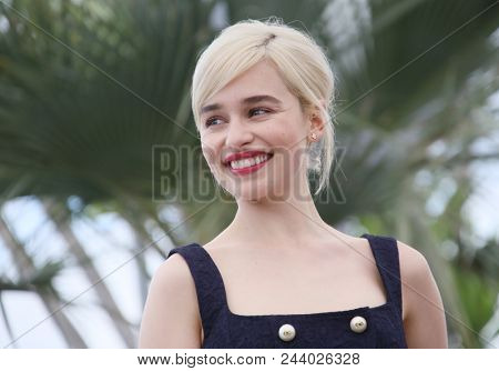 Emilia Clarke attends the photocall for 'Solo: A Star Wars Story' during the 71st annual Cannes Film Festival at Palais des Festivals on May 15, 2018 in Cannes, France.