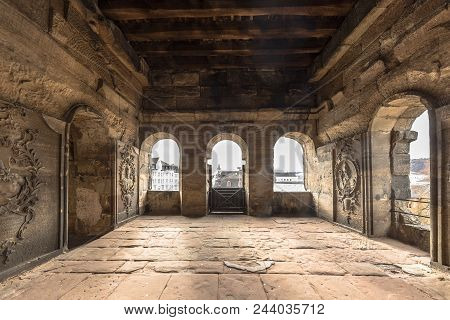 Trier, Germany - February 21, 2017: Interior Of Porta  Historic Roman Portal Built In The Second Cen
