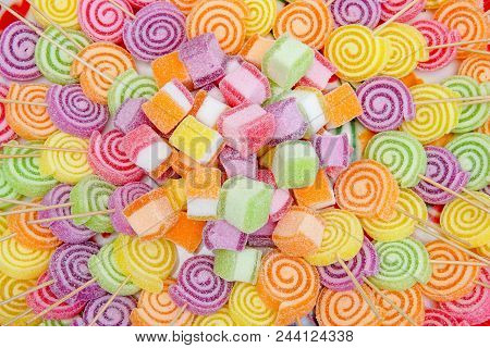 Topview Short Of Colorful Sweet Sugar Lolypop Swirl Roll