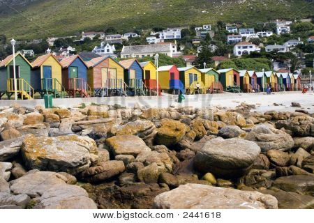 Farverige Beachhouses