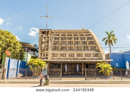 San Salvador, El Salvador. January 2018. A View Of Rosario Church In San Salvador, El Salvador.