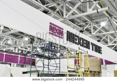 Building/montage/installation Of The 4th Moscow International Automobile Salon (mias 2012), Russia, 