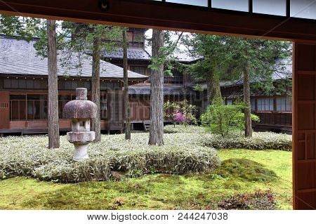 Nikko, Japan - May 6, 2012: Tamozawa Imperial Villa Gardens In Nikko, Japan. The Historic Villa Has 