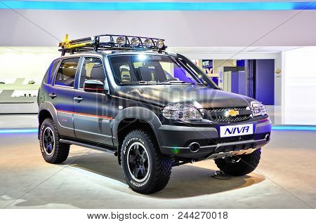 Russia, Moscow, Expocentre, 29 August - 9 September 2012: Chevrolet Niva At 4Th Moscow International