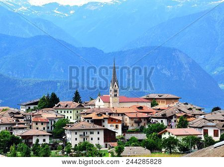 Smarano Village Under Mountains