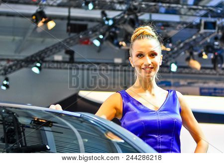 Russia, Moscow, Expocentre, 29 August - 9 September 2012: Motor Show Girls At 4Th Moscow Internation