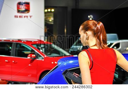 Russia, Moscow, Expocentre, 29 August - 9 September 2012: Motor Show Girls At 4Th Moscow Internation