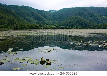 Fimon Lake In Arcugnano Town Near Vicenza City In Italy