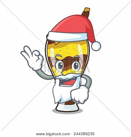 Santa Mangonada Fruit Mascot Cartoon Vector Illustration