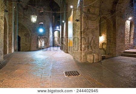 Perugia, Italy - May 22, 2009: The Internal Walkways Of The Rocca Paolina