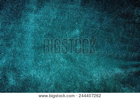 Soft Fabric Of Velvet Velour Dark Green Emerald Color Background.