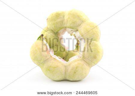 Manila Tamarind Fruit ( Pithecellobium Dulce ) Isolated On White Background