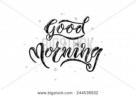 Eps 10. Good Morning Card Vector Illustration. Template For Budge, Banner, Icon, Logotype, Invitatio