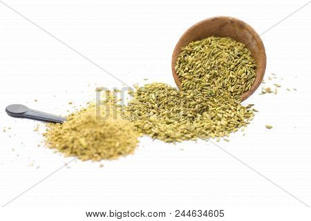 Fennel, Isolated, Seed, Seeds, White, Wooden, Nature, Herb, Food, Closeup, Healthy, Organic, Medicin