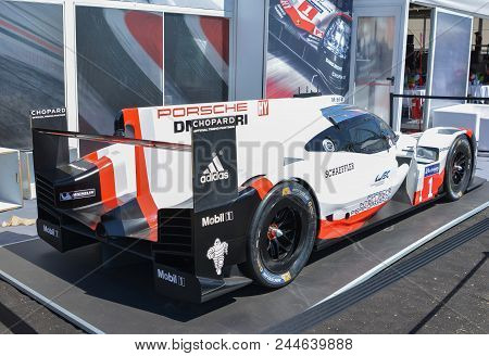 Le Mans, France - June 17, 2017: Exposition Of Porsche 911 Rsr Porsche Gt Team Of Race