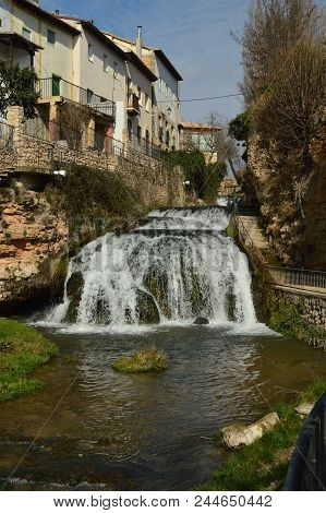 Beautiful Cascades Of The River Cifuentes To Its Pass By Trillo Leaving In The Tagus River. Nature, 