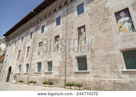 Valencia,spain-may 9,2018: Palace Of The Borgias, City Center Of Valencia.