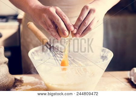 Cake batter food photography receipe idea
