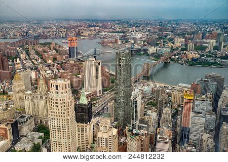 Aerial View Of Manhattann New York City