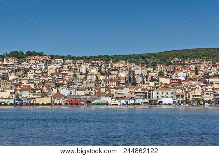 Argostoli, Kefalonia, Greece - May 26, 2015: Panorama To Argostoli Town, Kefalonia, Ionian Islands, 
