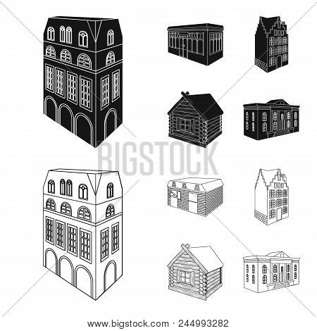 Residential House In English Style, A Cottage With Stained-glass Windows, A Cafe Building, A Wooden 