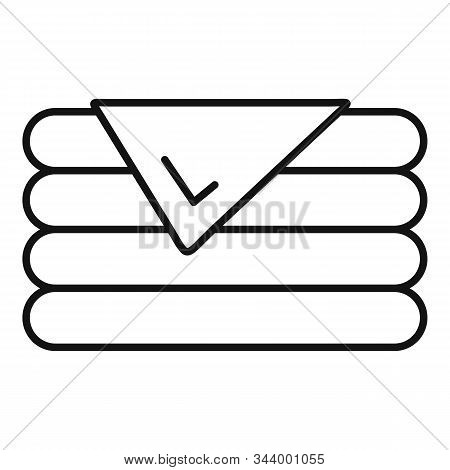 Stack Blanket Icon. Outline Stack Blanket Vector Icon For Web Design Isolated On White Background