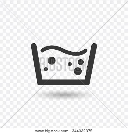Machine Wash. Washing Sign. Laundry Symbols. Stock Vector Illustration Isolated On White Background.