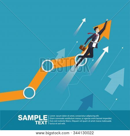 Future Business Leader Concept Finance Manager With Hourglass Business Man.flat Isometric People Exe