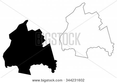 Kharkiv City (ukraine) Map Vector Illustration, Scribble Sketch City Of Kharkov Map