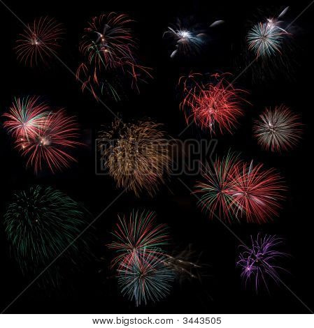 Fuegos artificiales en la oscuridad
