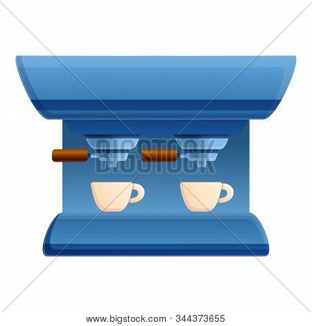 Espresso Coffee Machine Icon. Cartoon Of Espresso Coffee Machine Vector Icon For Web Design Isolated