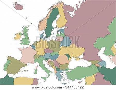 Political Map Of Europe And The Surrounding Region