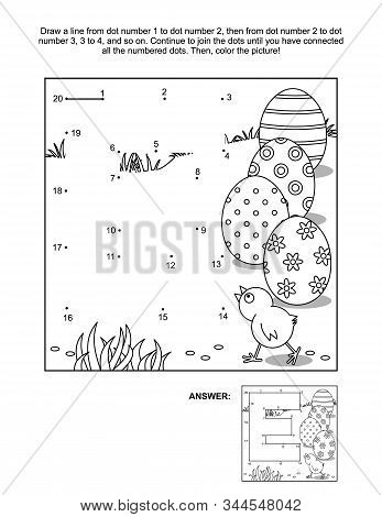 This Is Math And Literacy Reinforcement Worksheet For Little Students With Letter E Dot-to-dot Activ