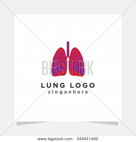 Colorful Lungs Logo Design Vector, Healthcare Clinic Lungs Logo Designs Design